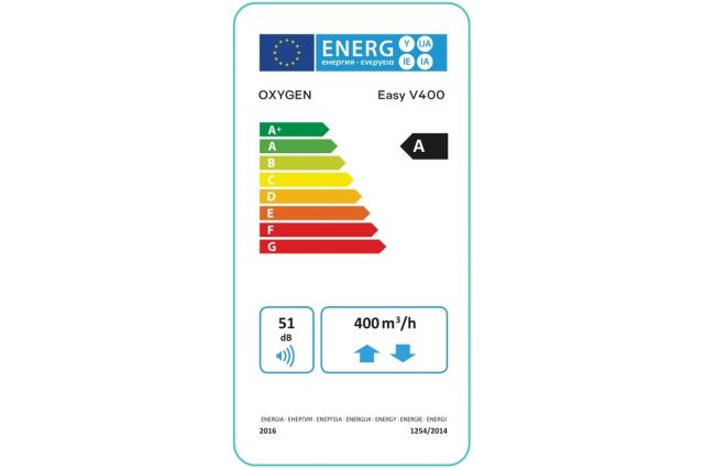 Plokštelinis rekuperatorius Oxygen Easy, vertikalus, V400 - Image 3