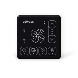 Rekuperatoriaus valdiklis Oxygen Easy su WiFi ir Bluetooth, juodas