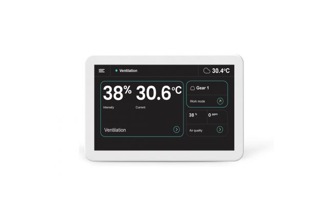 Rekuperatoriaus valdiklis Oxygen LCD SimpleTouch su WiFi ir Bluetooth, baltas