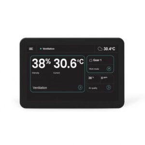Rekuperatoriaus valdiklis Oxygen LCD SimpleTouch su WiFi ir Bluetooth, juodas