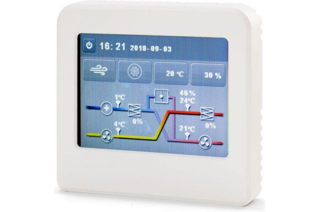 Rekuperatoriaus valdiklis Oxygen X-Air, C200 pultas liečiamuoju LCD ekranu